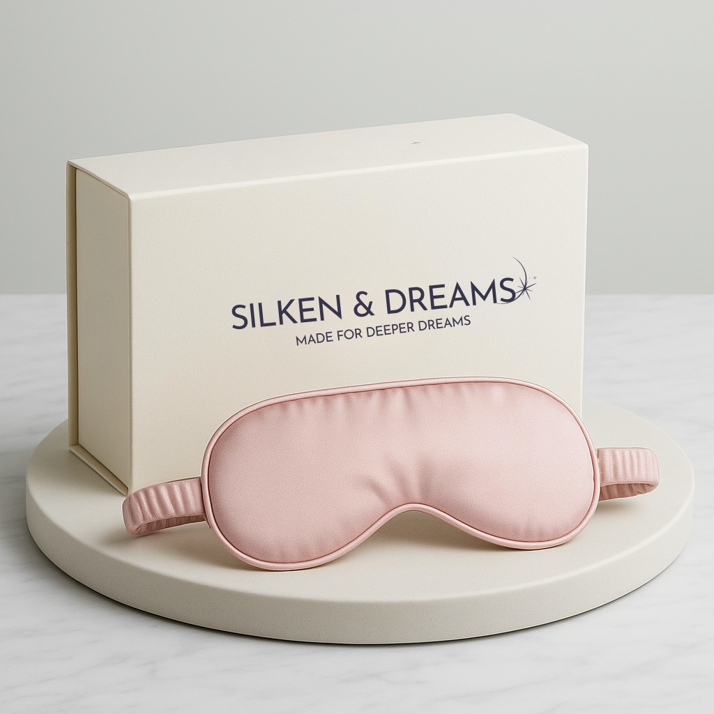 Blush Pink Mulberry Silk Sleep Mask – Silken & Dreams