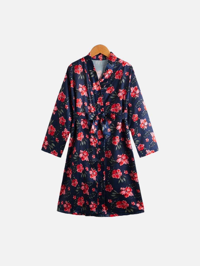 Kids Satin Bathrobe – Lightweight Silk-Feel Sleepwear & Kimono Style Pajamas