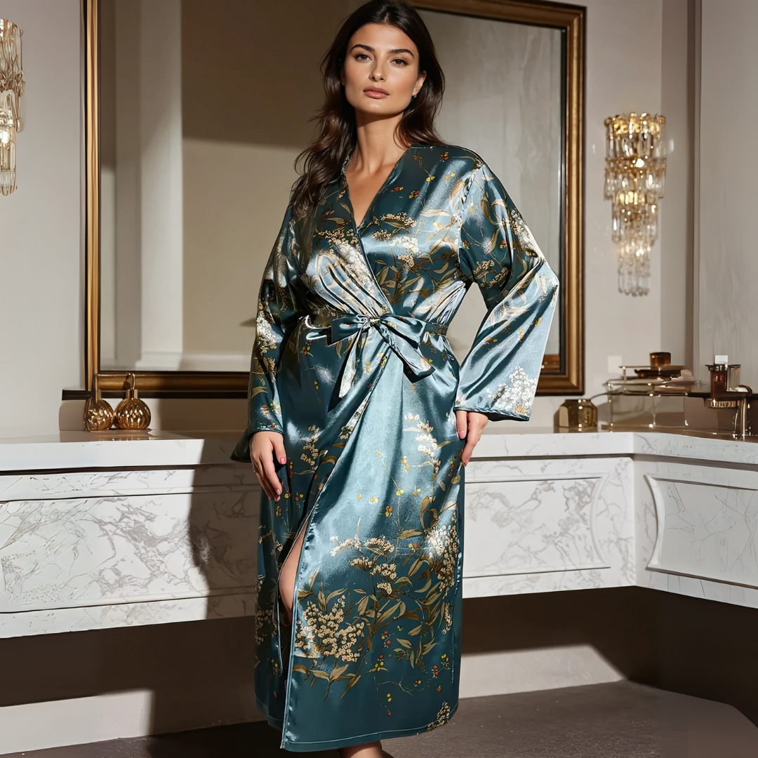 Plus Size Women's Loungewear Robe – Stylish Print, Sexy Fit & Comfortable Casual Sleepwear