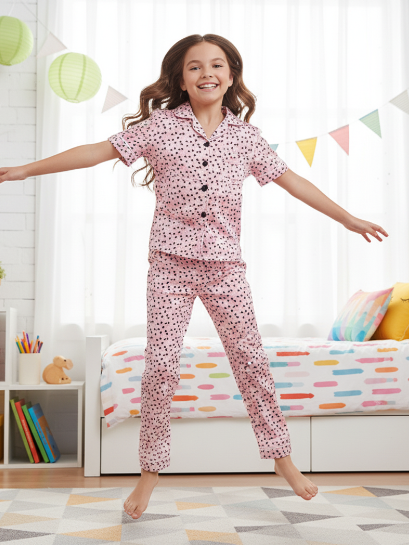 Satin Pajama Set – Lightweight Summer Short Sleeve