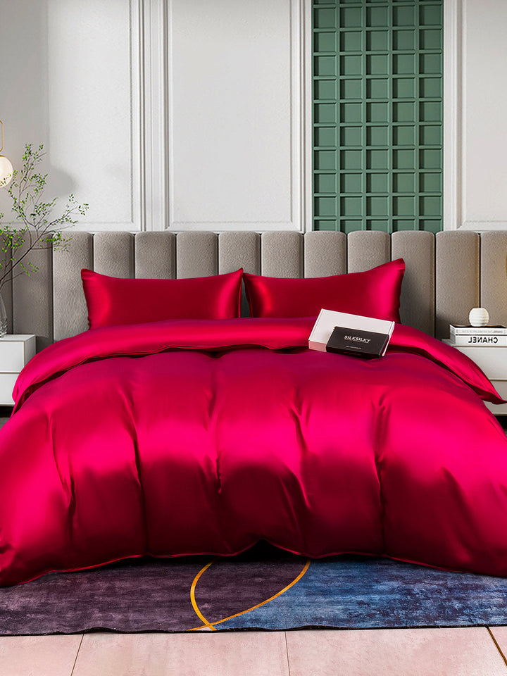 Luxury Seamless Mulberry Silk Duvet Cover – Breathable, Hypoallergenic Bedding for Smooth, Cool Sleep (Pillowcase Not Included)