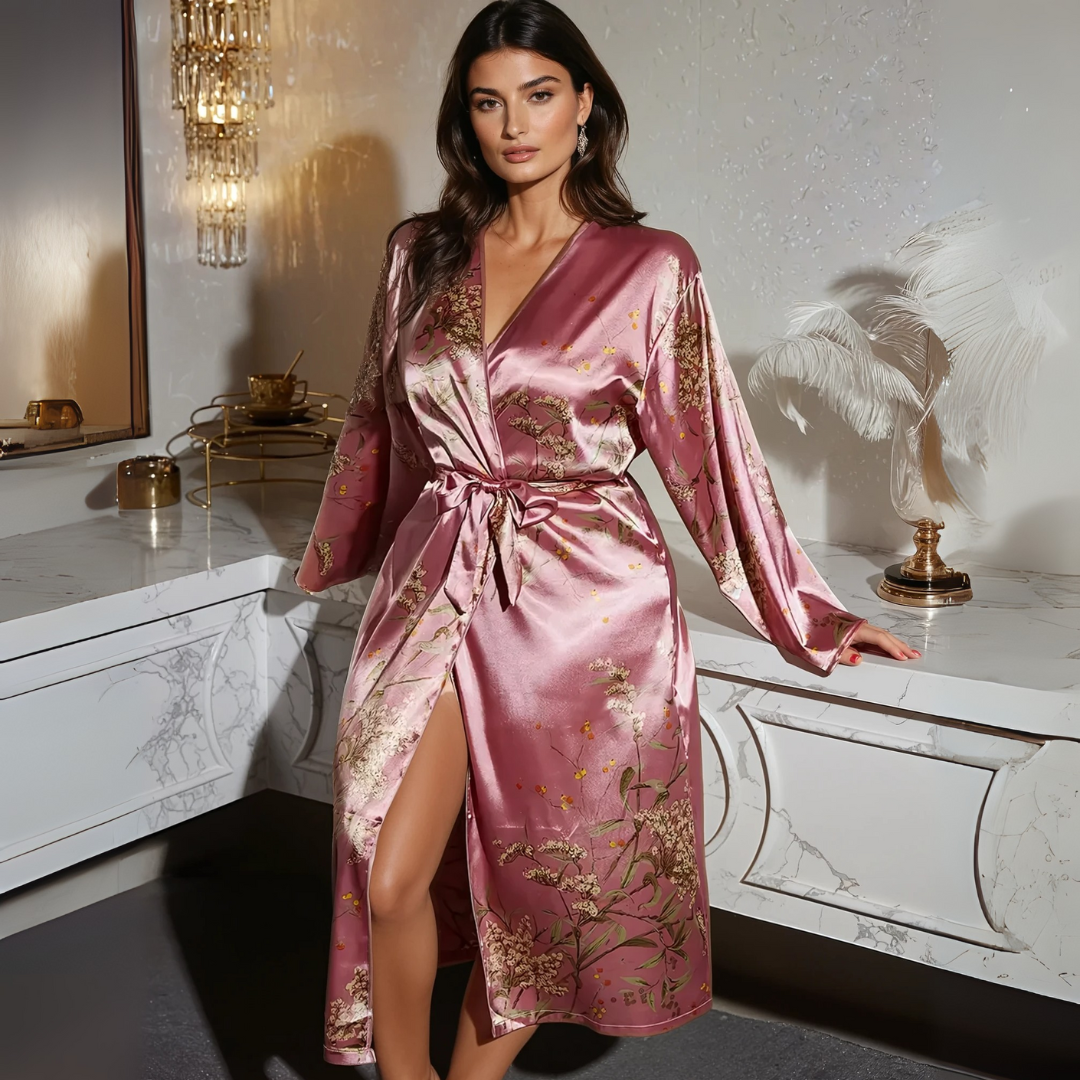 Plus Size Women's Loungewear Robe – Stylish Print, Sexy Fit & Comfortable Casual Sleepwear