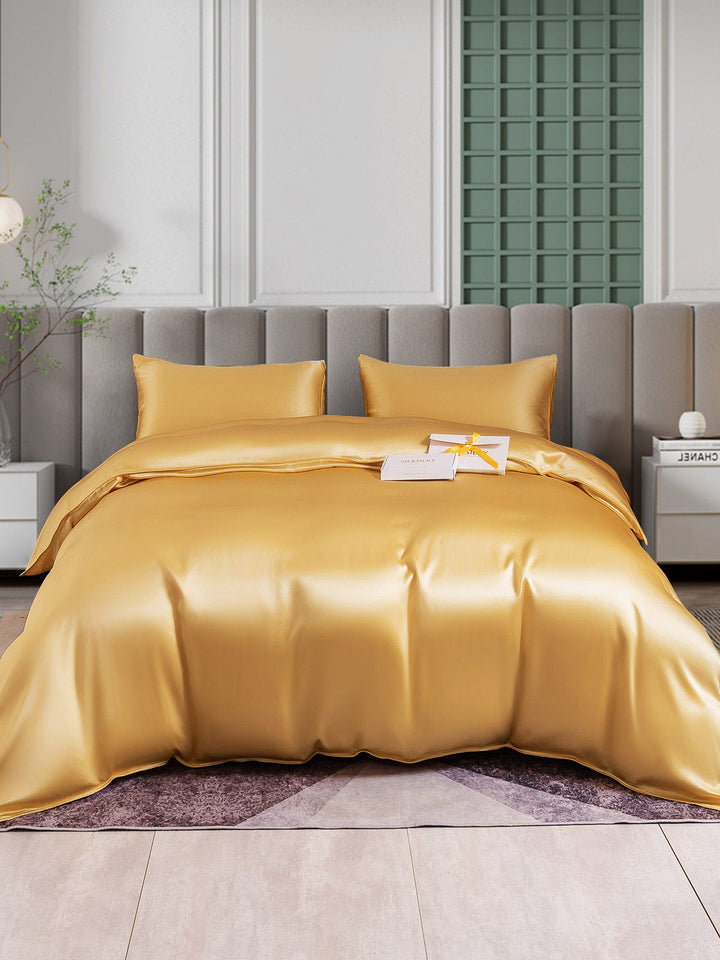 Luxury Seamless Mulberry Silk Duvet Cover – Breathable, Hypoallergenic Bedding for Smooth, Cool Sleep (Pillowcase Not Included)