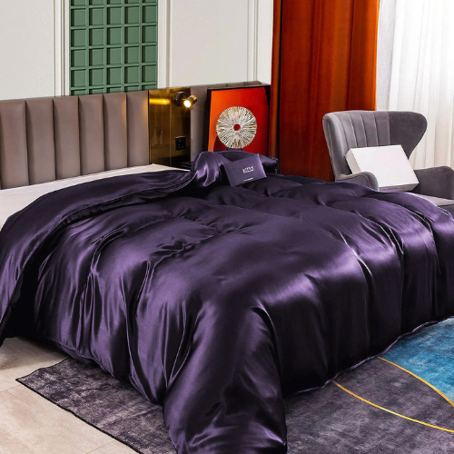 Mulberry Silk Seamless Duvet Cover – Luxury, Breathable, Hypoallergenic Bedding for Smooth Sleep (Pillowcases not included)