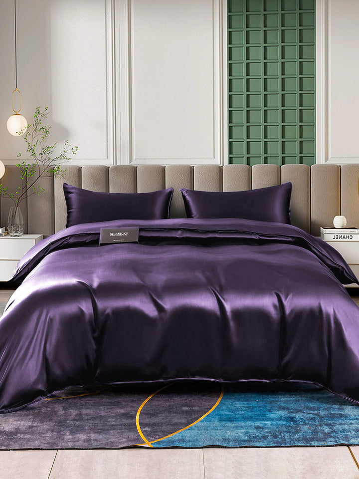 Luxury Seamless Mulberry Silk Duvet Cover – Breathable, Hypoallergenic Bedding for Smooth, Cool Sleep (Pillowcase Not Included)