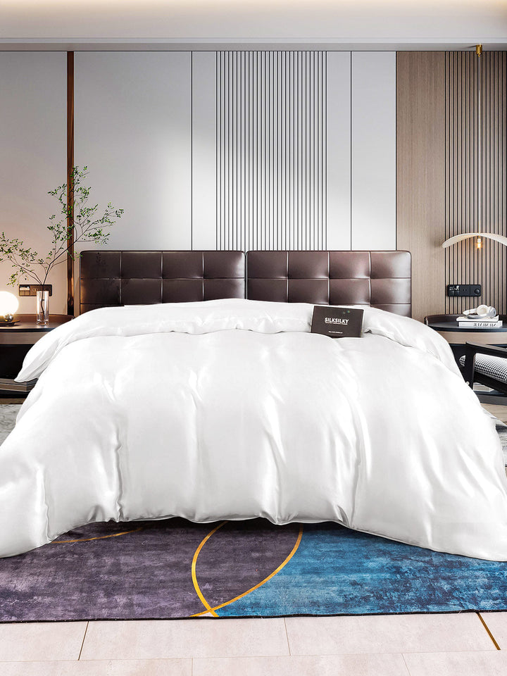 Mulberry Silk Duvet Cover – Seamless, Luxurious, Breathable & Hypoallergenic Bedding for Restful Sleep