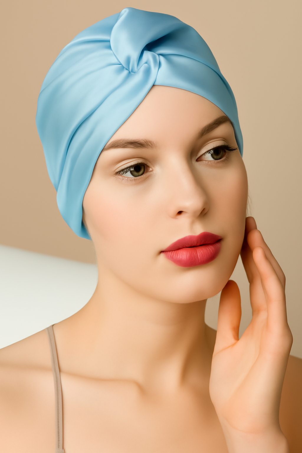 Luxury Polyester Sleep Cap – Breathable Hair Protection for Nighttime Frizz Control