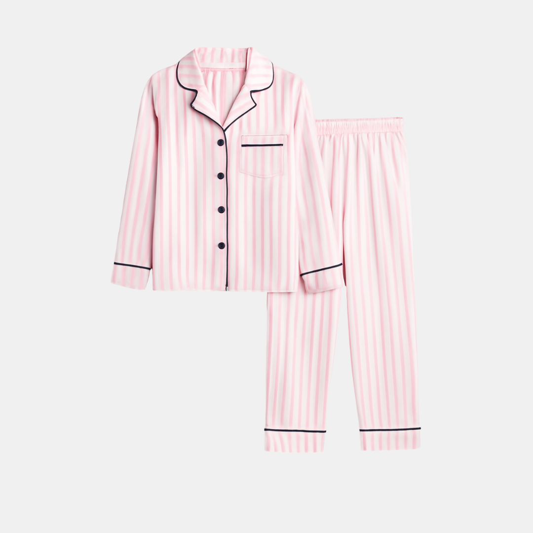 Women's Satin Silk Pajama Set – Soft, Lightweight Sleepwear with Long Sleeve Top & Pants - Silken & Dreams