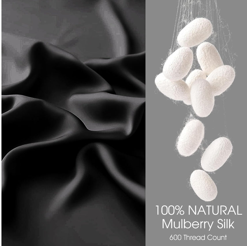 Luxury Mulberry Silk Pillowcases – Soft, Breathable & Anti-Frizz | Silky Smooth Pillow Covers for Hair & Skin