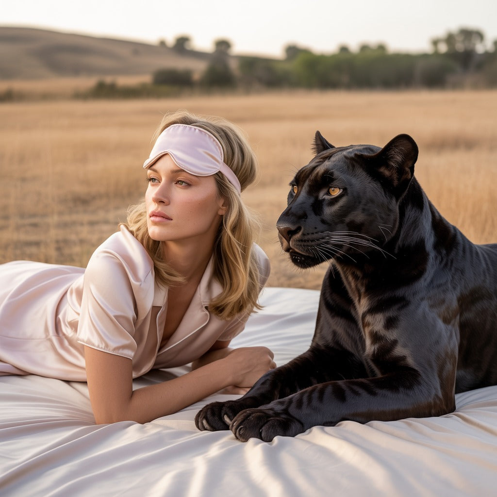 Blush Pink Mulberry Silk Sleep Mask – Silken & Dreams