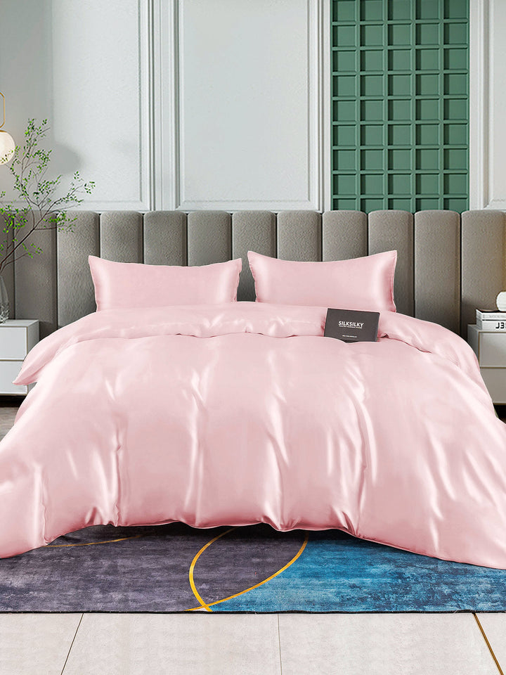 Luxury Seamless Mulberry Silk Duvet Cover – Breathable, Hypoallergenic Bedding for Smooth, Cool Sleep (Pillowcase Not Included)