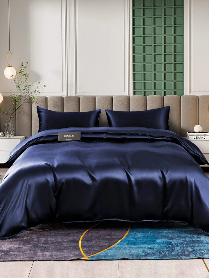 Luxury Seamless Mulberry Silk Duvet Cover – Breathable, Hypoallergenic Bedding for Smooth, Cool Sleep (Pillowcase Not Included)