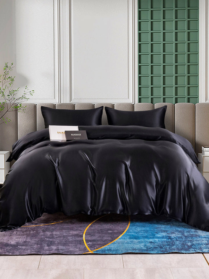 Luxury Seamless Mulberry Silk Duvet Cover – Breathable, Hypoallergenic Bedding for Smooth, Cool Sleep (Pillowcase Not Included)