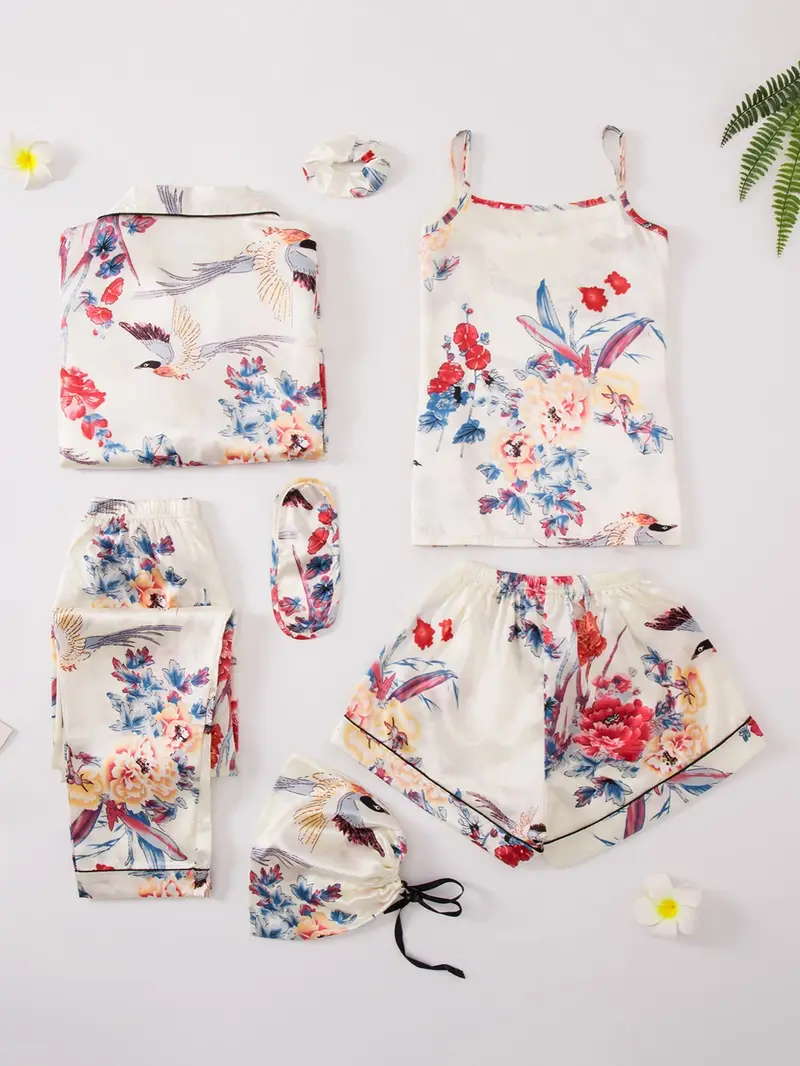 Luxury 7-Piece Pajama Set – Breathable, Soft & Stylish Sleepwear for Women