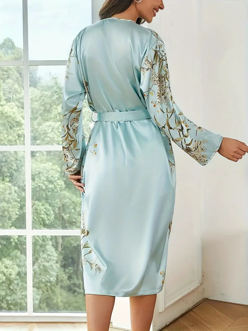 Lightweight Cherry Print Robe – Cooling, Breathable Loungewear for All Seasons