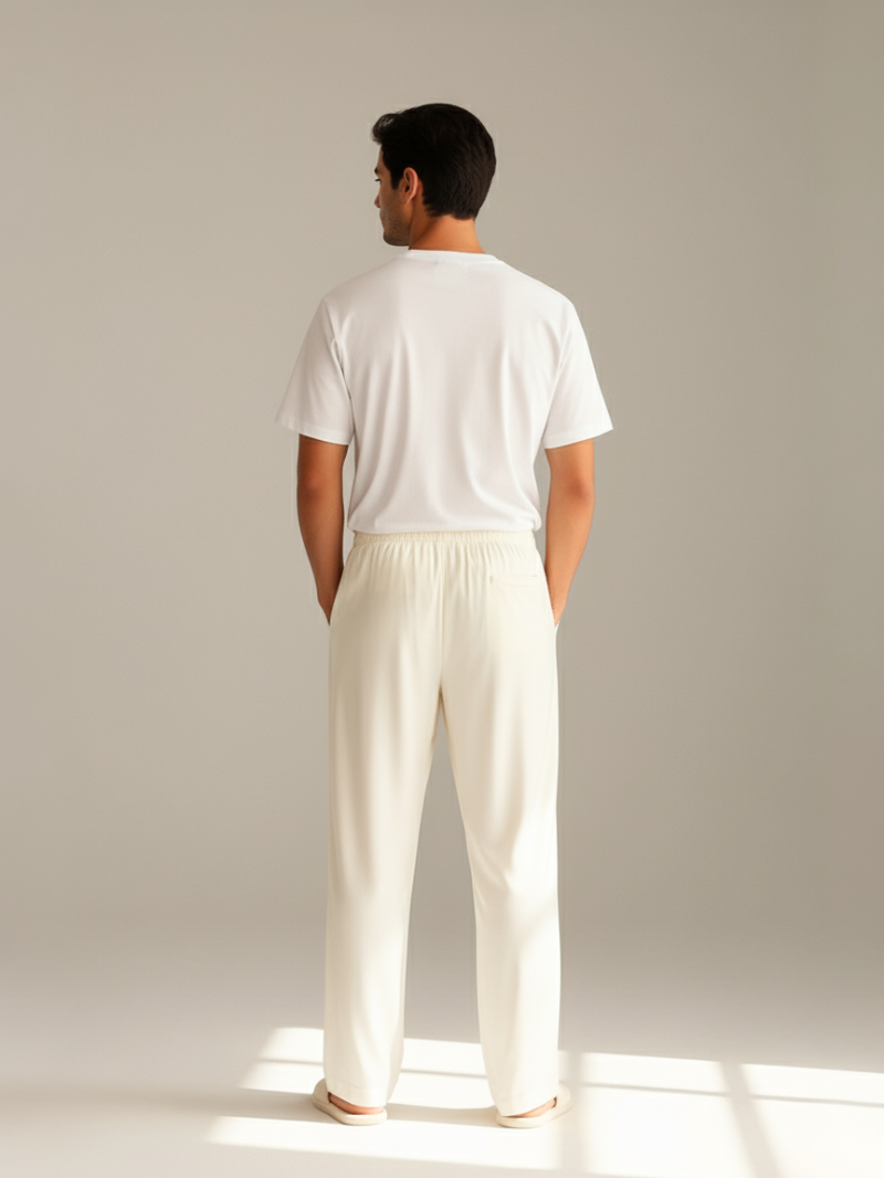 Men’s Pajama Pants – Loose Satin Sleepwear Trousers