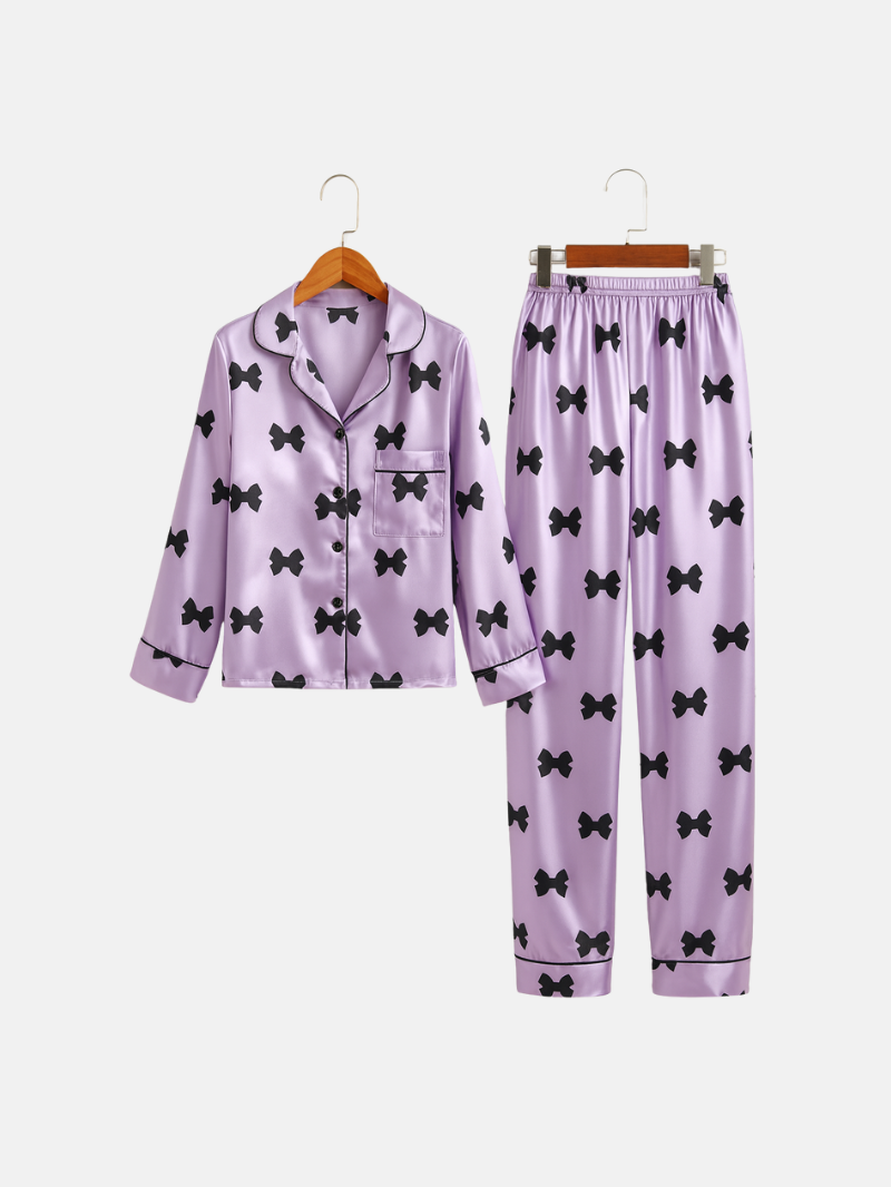 Kids Satin Pajama Set – Long Sleeve Sleepwear for Girls