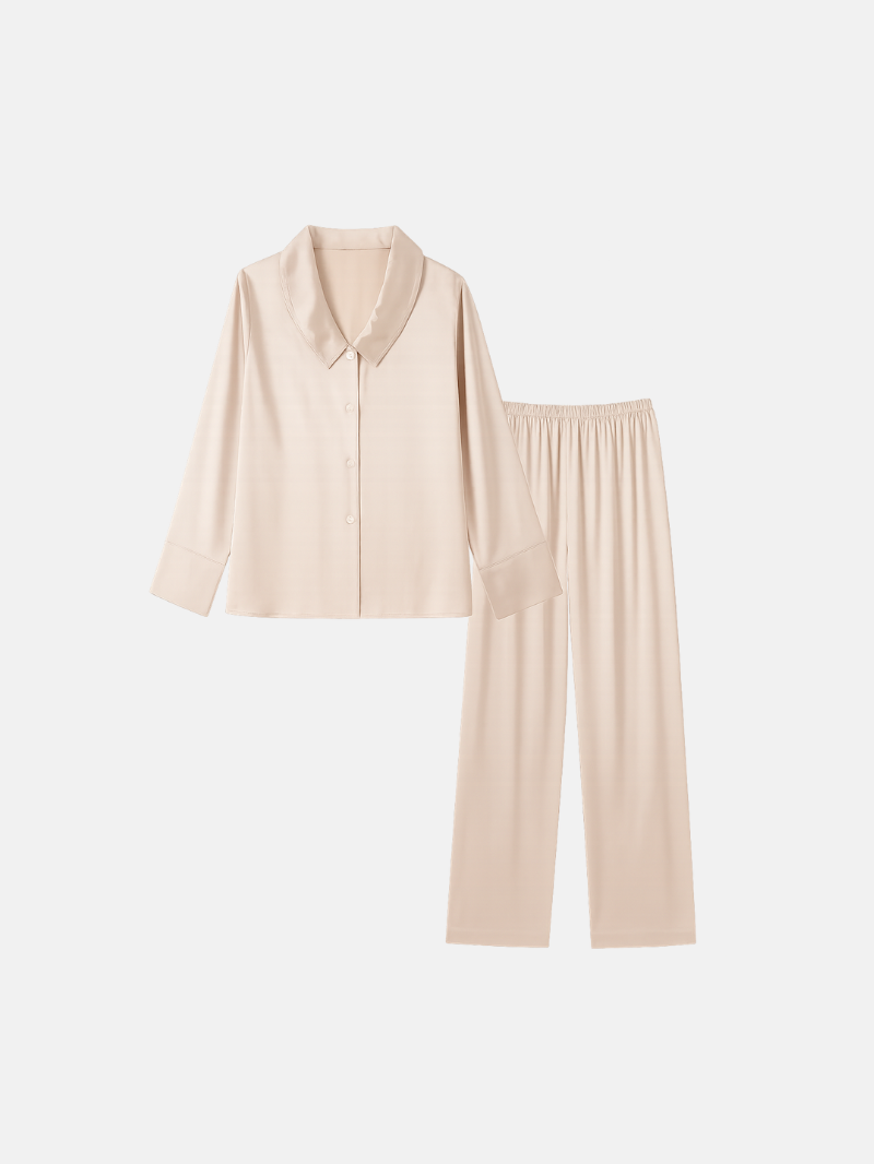 100% Mulberry Silk Women’s Pajama Set – Luxury Two-Piece Sleepwear