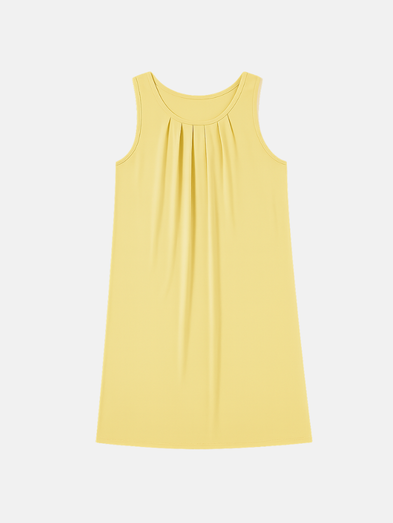 Women's Modal Cotton Sleep Dress with Built-In Bra – Breathable Nightgown