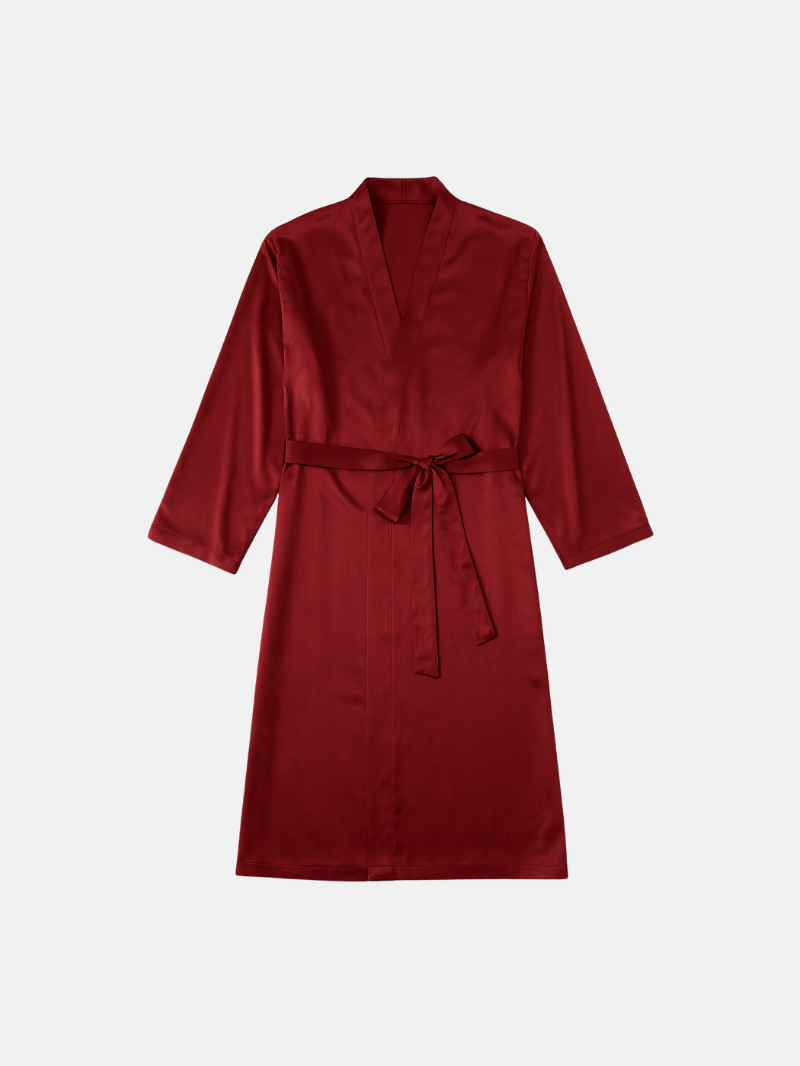 Luxury Velvet Men’s Nightgown – Comfortable Long Lounge Robe for Relaxation & Sleep