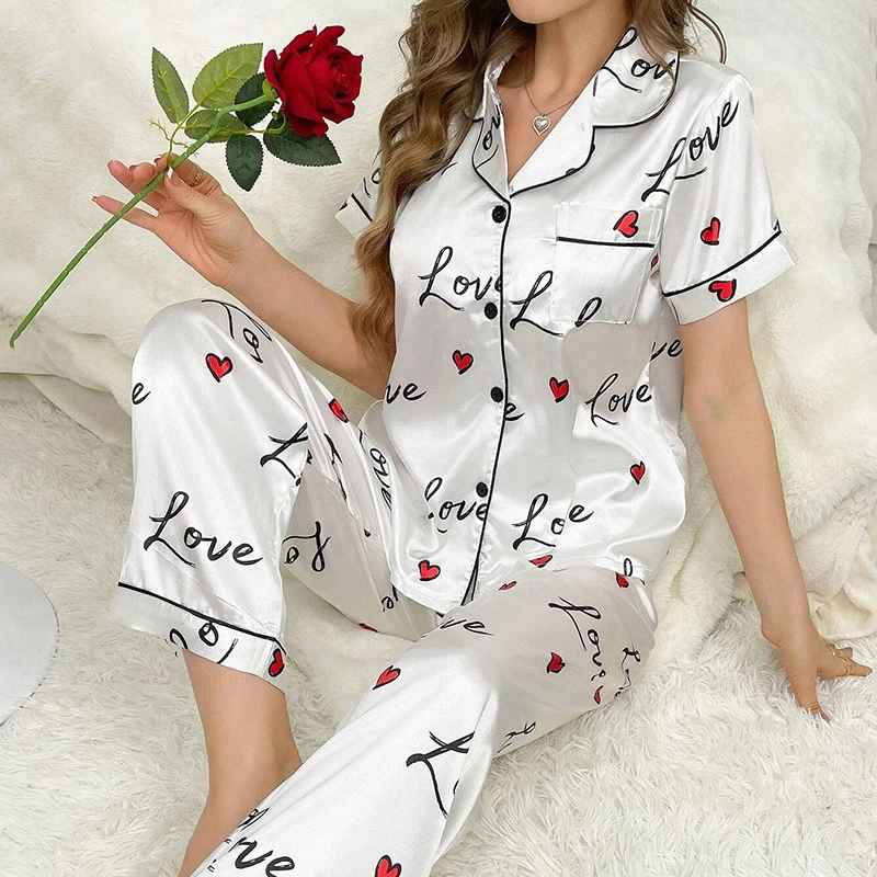 Women's Silk Pajama Set