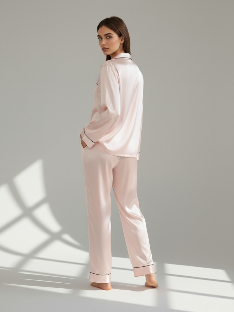 Pajama Set for Women – Soft, Breathable, Luxury Sleepwear with Long Sleeves & Pants - Silken & Dreams