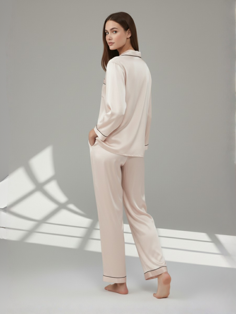 Pajama Set for Women – Soft, Breathable, Luxury Sleepwear with Long Sleeves & Pants - Silken & Dreams