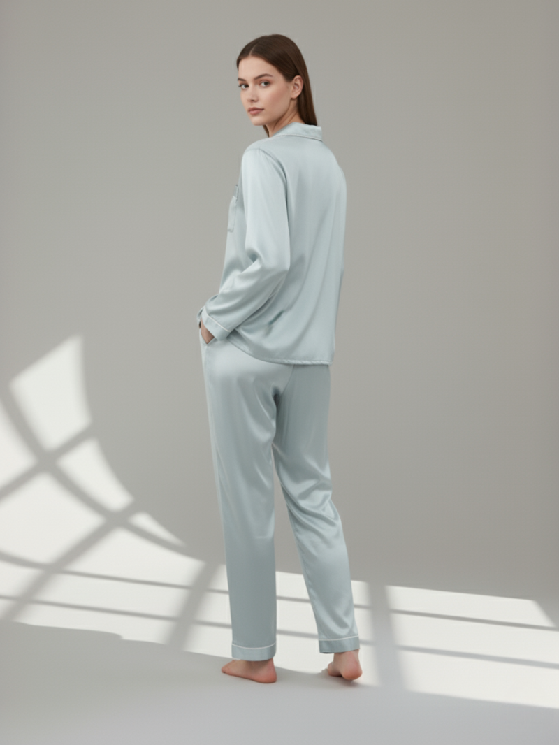 Pajama Set for Women – Soft, Breathable, Luxury Sleepwear with Long Sleeves & Pants - Silken & Dreams