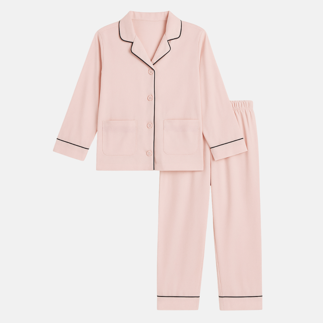 100% Mulberry Silk Pajamas for Kids – Comfortable Long Sleeve Set