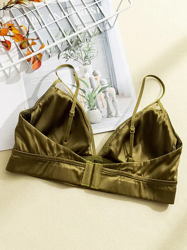 Silk Blend Bralette – Sexy, Comfy, Wireless Lingerie for Women with Soft Support - Silken & Dreams