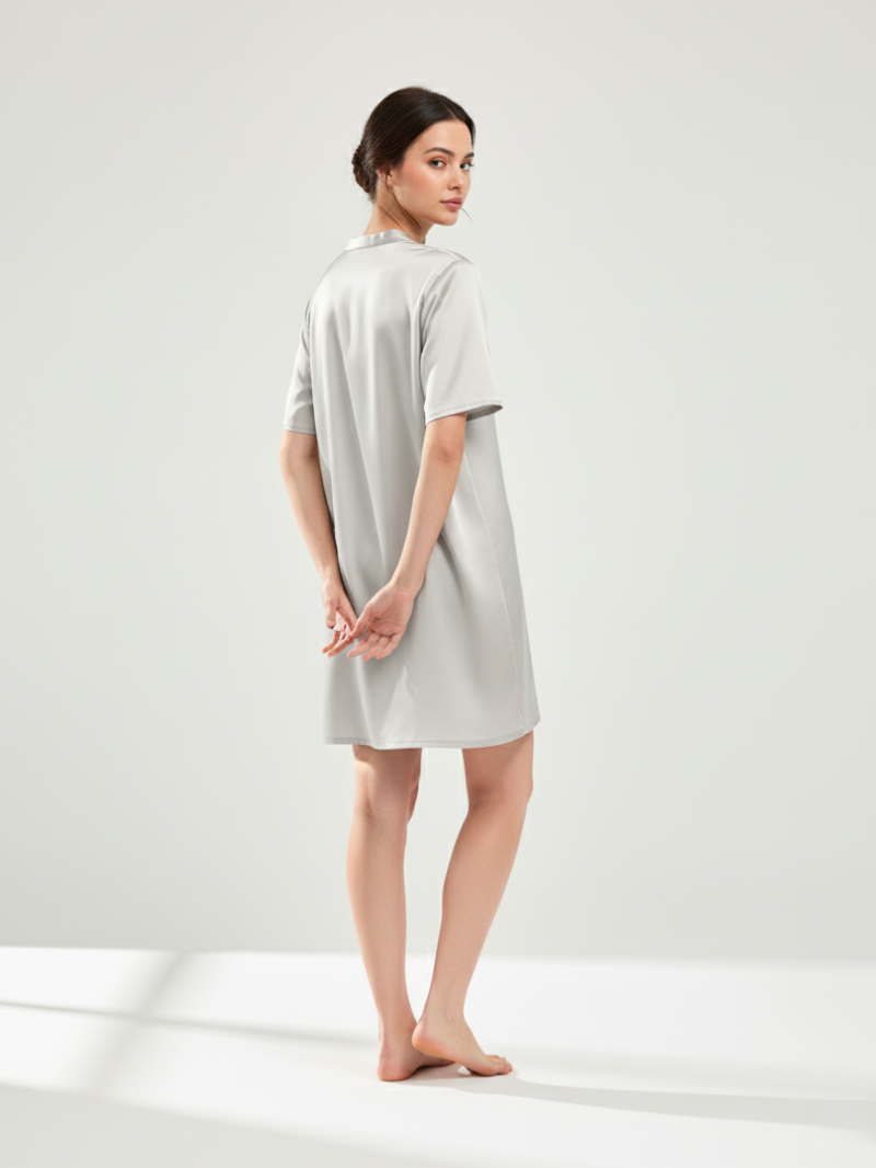 100% Mulberry Silk Nightgown – Women’s Luxury Summer Sleepwear & Home Dress