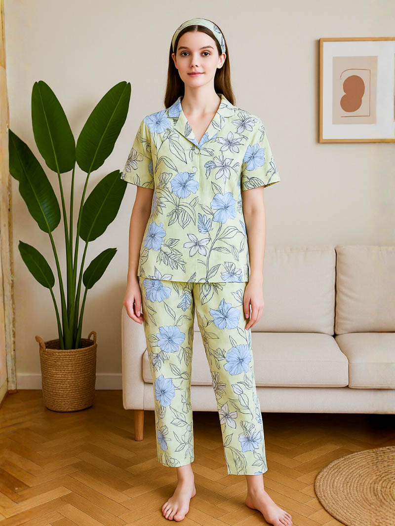 Lightweight Printed Women’s Pajama Set – Soft Long Sleeve Sleepwear