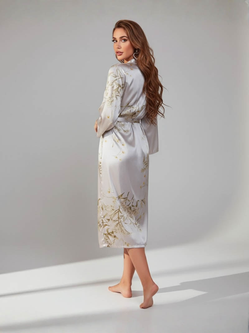 Charlie Satin Night robe – Silky Sleeveless Slip Dress for Women - Silken & Dreams