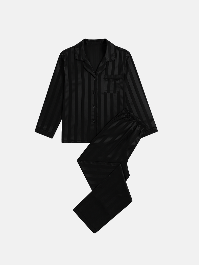 Lightweight Ice Silk Pajama Set for Women – Breathable V-Neck Lounge & Sleepwear