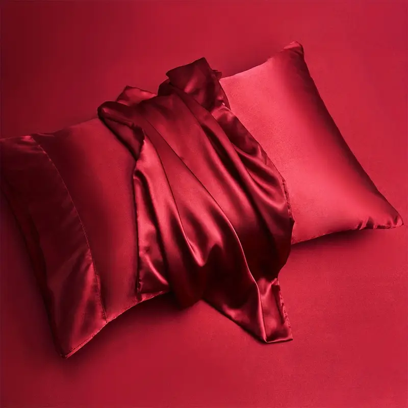 2-Pack Satin Pillowcases – Smooth, Soft & Cooling Pillow Covers for Hair & Skin – No Insert – Bedroom & Living Room Decor